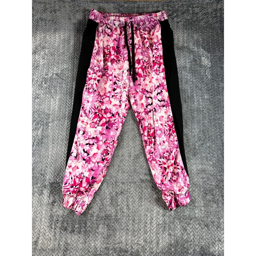 C9 by Champion Jogger Pants Women Large Pink Stretch Floral Performance Athletic